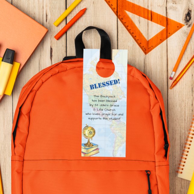 Blessing of the Backpacks Globe Church Prayer Door Hanger (Creator Uploaded)