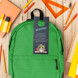 Blessing of the Backpacks Owl Church Prayer Door Hanger