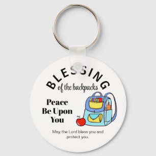 Blessing of the backpacks Peace Be Upon You Key Ring