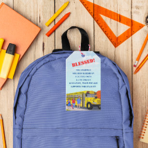 Blessing of the Backpacks School Bus Church Gift Tags