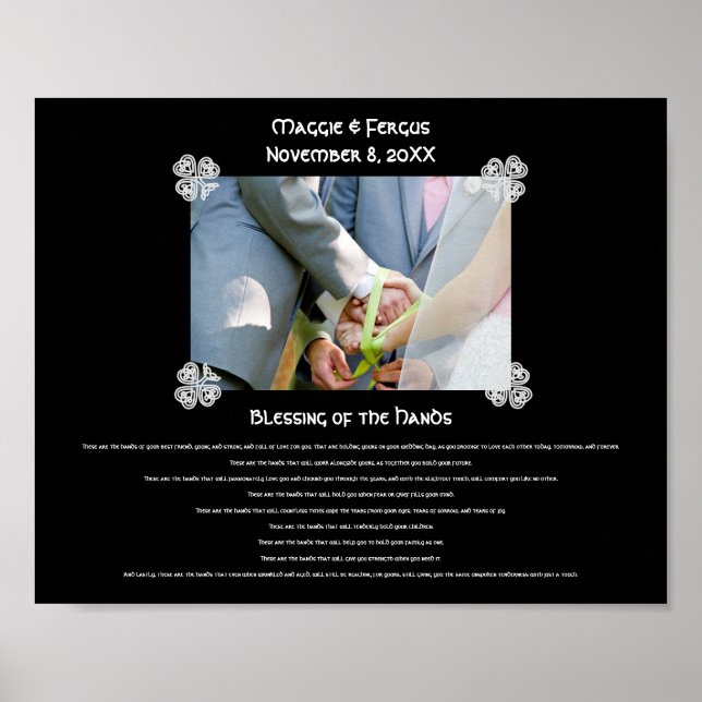 Blessing of the Hands Wedding Custom Photo Poster (Front)