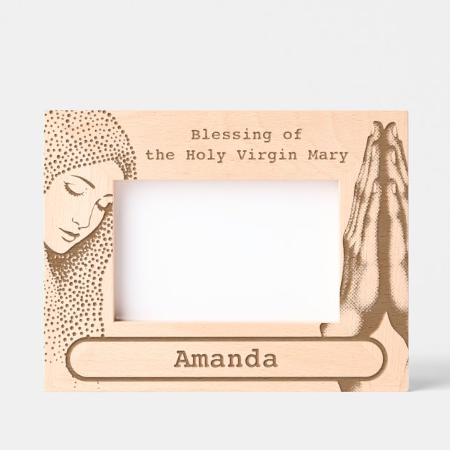 Blessing of the Holy Virgin Mary Etched Frames (Front)