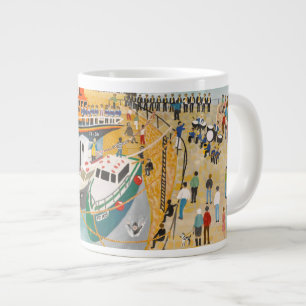 Blessing of the Lifeboat at Mousehole Large Coffee Mug