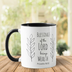 Blessing of the Lord Brings Wealth Christian Mug