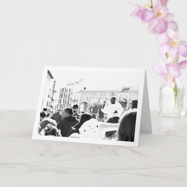 Blessing of the Pets in Spanish Town Card (Orchid)