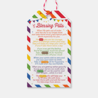 Blessing pills Poem Gift Tag
