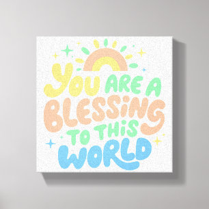 Blessing Quote for Baby Nursery Inspiration Canvas Print