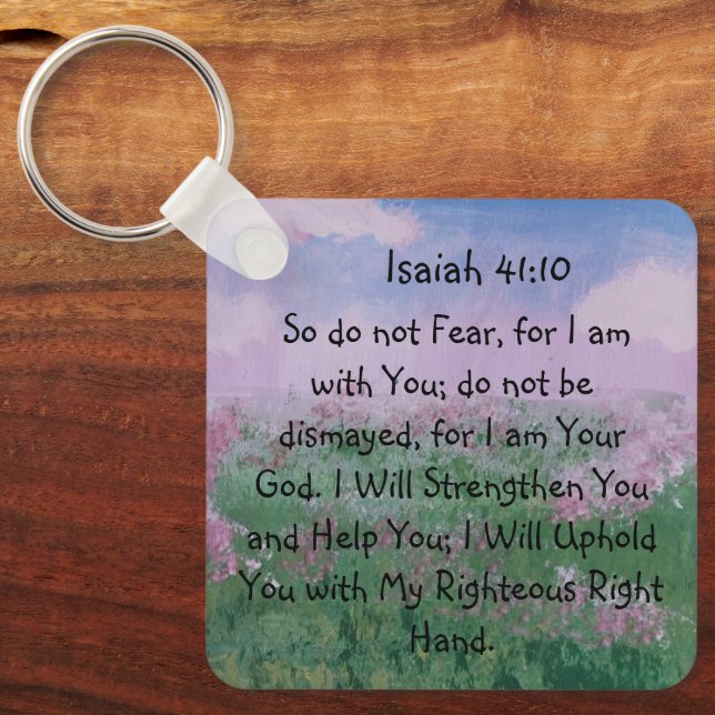 blessing scripture gods rays shining on horse illu key ring (Front)