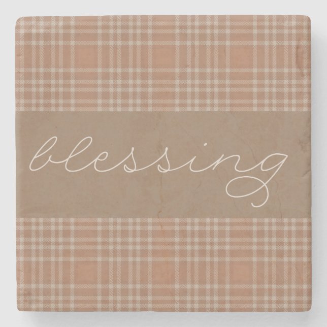 Blessing - Seasonal Stone Coaster (Autumn) (Front)