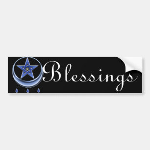 Blessing Symbol & Pentagram Bumper Sticker