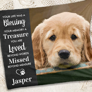 Blessing Treasure Loved Missed - Pet Memorial Fleece Blanket