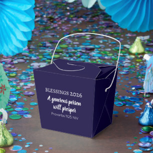 Blessings 2026 Prosperity Bible Verse Dark Blue Favour Box