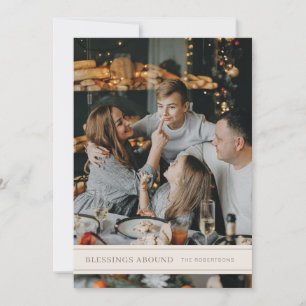 Blessings Abound Grosgrain Ribbon Christmas Card