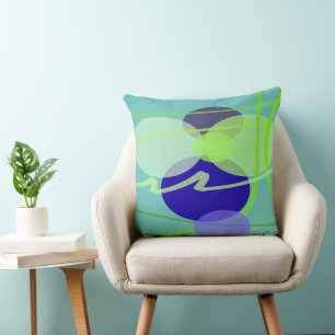Blessings Amidst Twist And Turns Blue Green Cushion