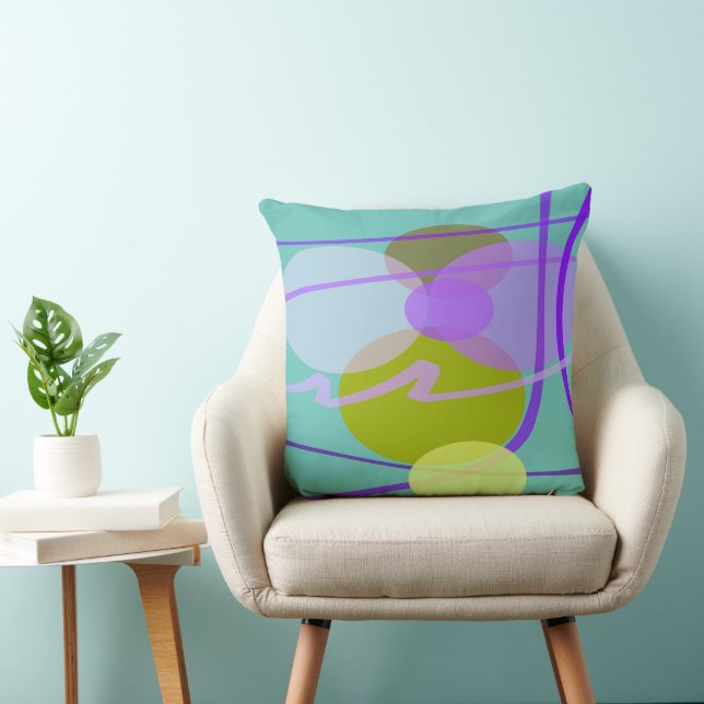 Blessings Amidst Twist And Turns Olive Purple Cushion (Chair)