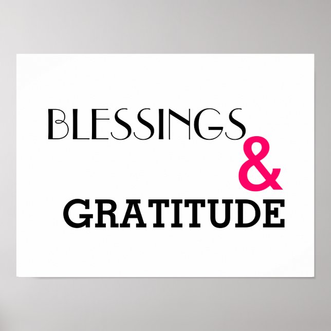 Blessings and Gratitude Poster (Front)