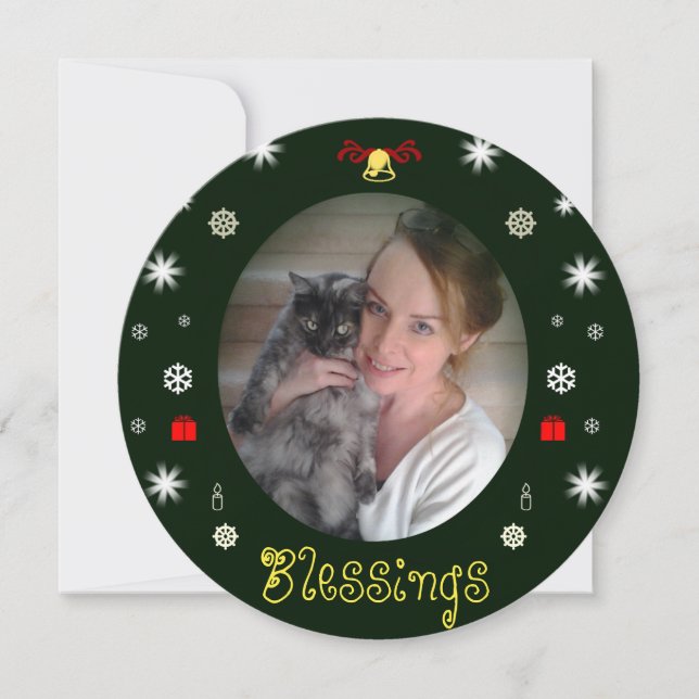 Blessings and Peace Bauble Card by RoseWrites (Front)