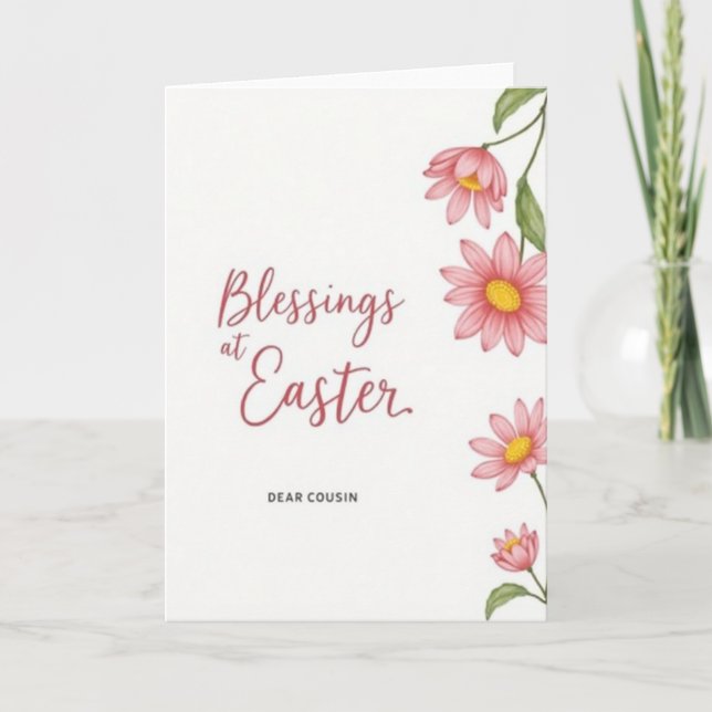 Blessings At Easter Cousin Card (Front)