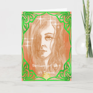 Blessings at Imbolc greetings Card