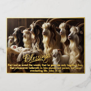 Blessings Foil Christmas Card