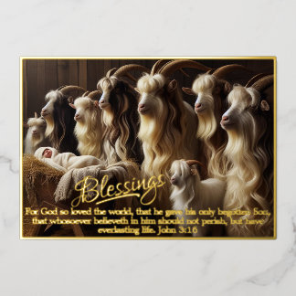 Blessings Foil Christmas Card