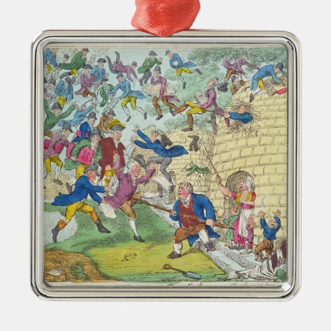 Blessings of Britain - or Swarm of Tax Metal Tree Decoration (Front)