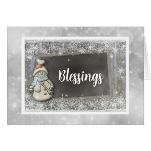 Blessings Snowman Card