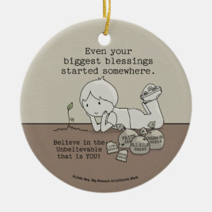 Blessings Started Somewhere Ceramic Tree Decoration