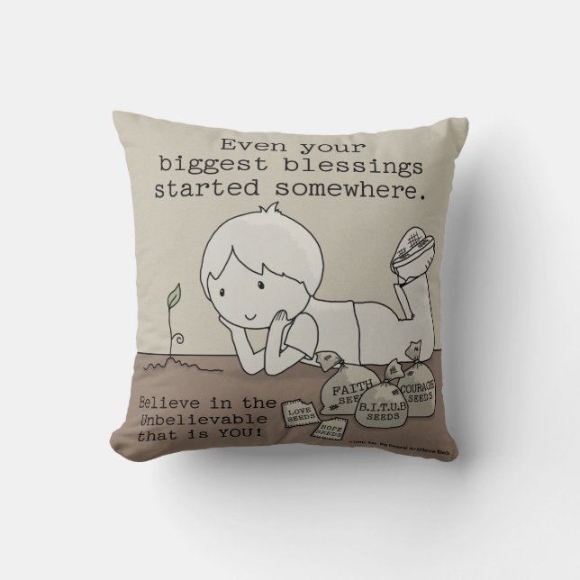 Blessings Started Somewhere Cushion (Front)