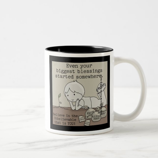 Blessings Started Somewhere Two-Tone Coffee Mug (Right)