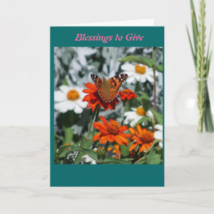 Blessings to give thank you card