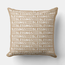 Blessings Typographic Gift White And Beige Tones