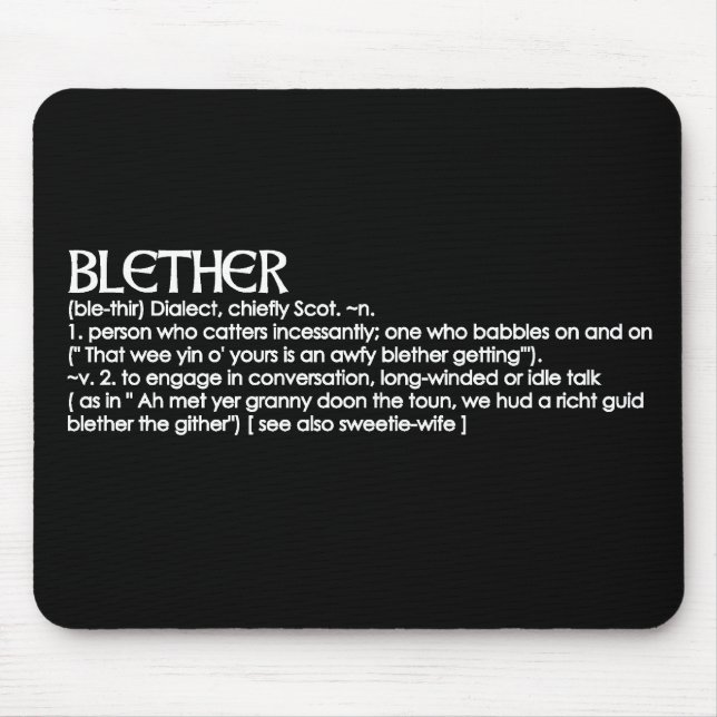 Blether Mouse Mat (Front)