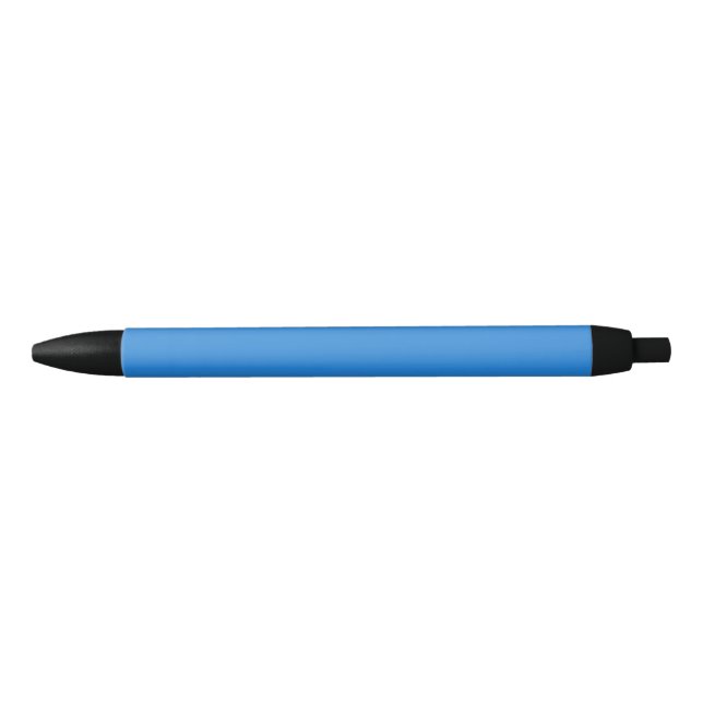 Bleu De France Blue Solid Colour Customisable Black Ink Pen (Front)
