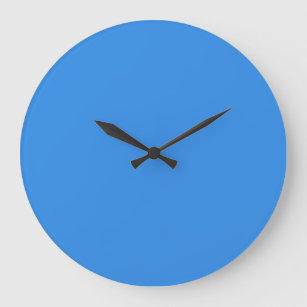 Bleu de France  (solid colour) Large Clock