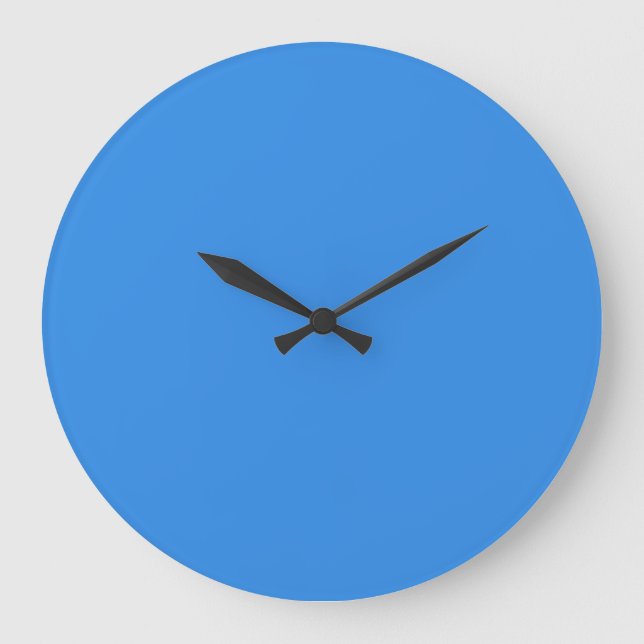 Bleu de France  (solid colour) Large Clock (Front)