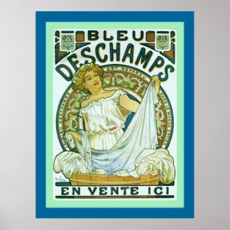 Bleu Deschamps ~ Vintage Advertising Poster