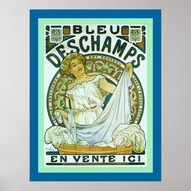 Bleu Deschamps ~ Vintage Advertising Poster (Front)