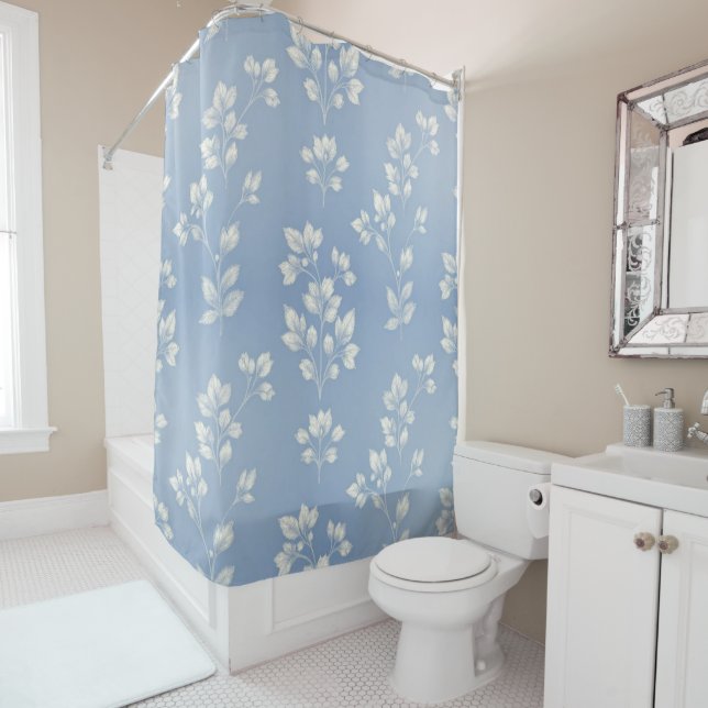 Bleu Ivy Shower Curtain (In Situ)
