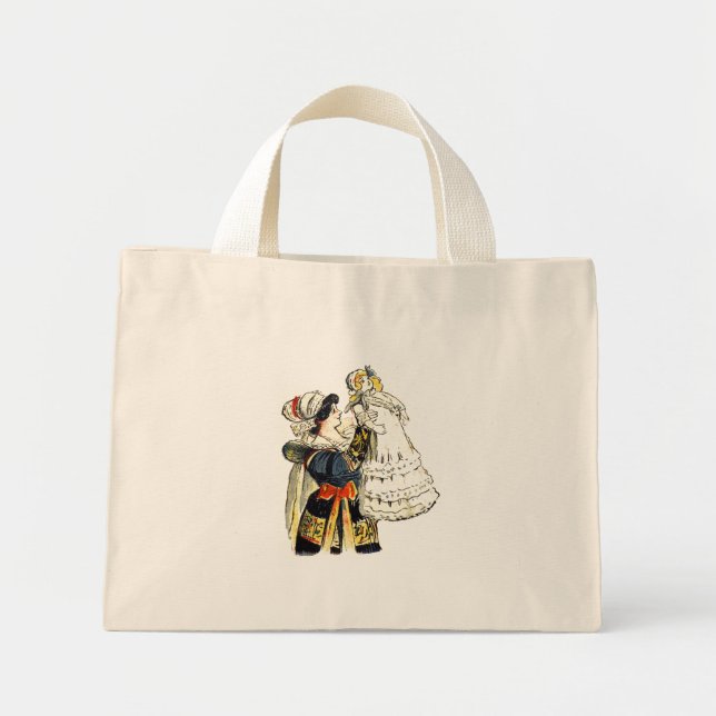 Bleuette in Christening Dress Mini Tote Bag (Front)