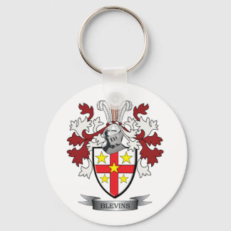 Blevins Family Crest Coat of Arms Key Ring