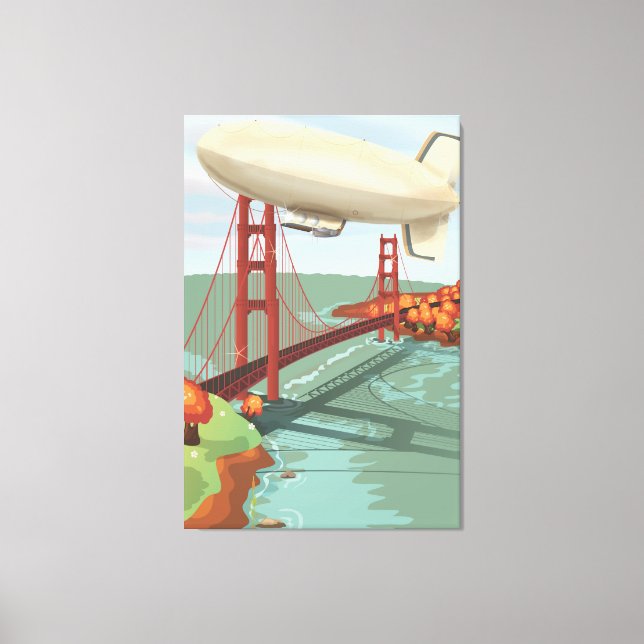 Blimp Airship Canvas Print (Front)