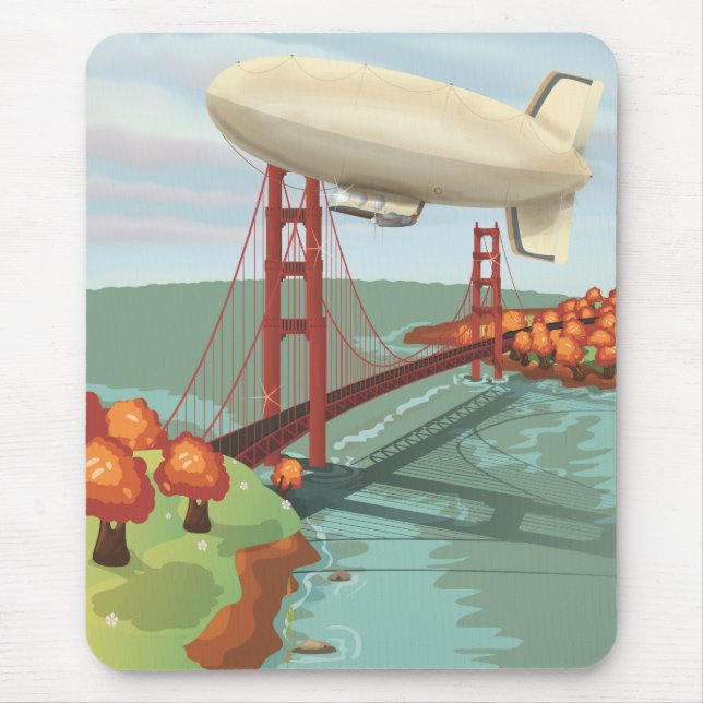 Blimp Airship Mouse Mat (Front)