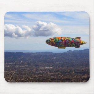 Blimp over Woodland Hills Mouse Mat