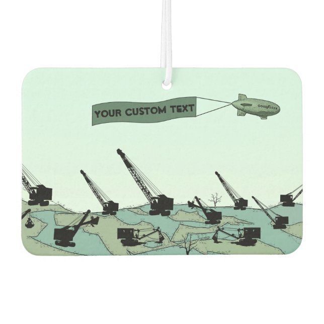 Blimp Overt Dirt Field Operating Engineer CRANE OP Car Air Freshener (Front)