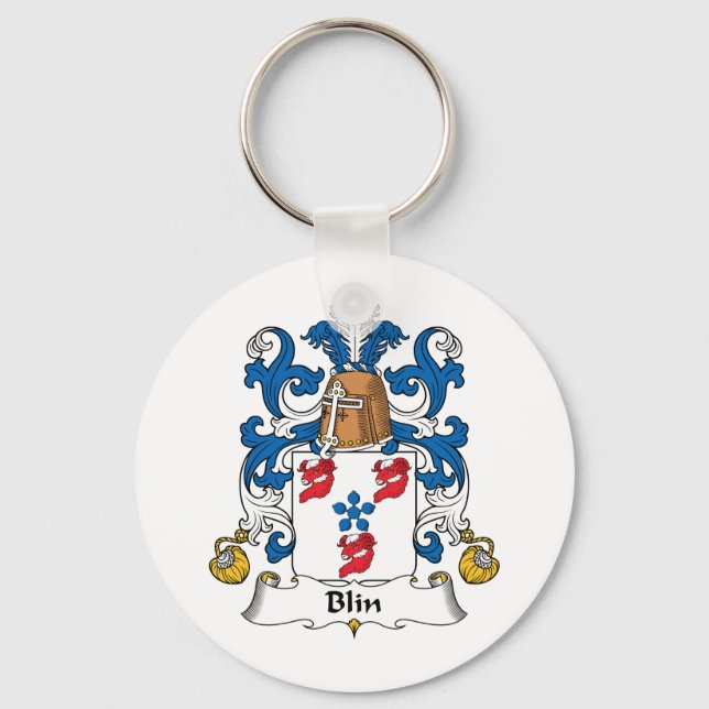 Blin Family Crest Key Ring (Front)