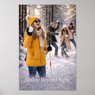 Blind Awareness Inclusivity Winter Poster