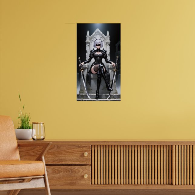 Blind Blade – Gothic Sci-Fi Warrior Art Poster (Living Room 2)