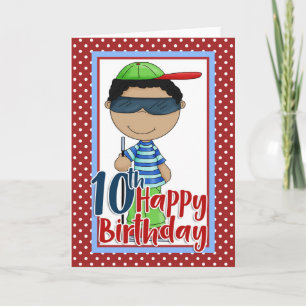 Blind Boy - Happy 10th Birthday Card