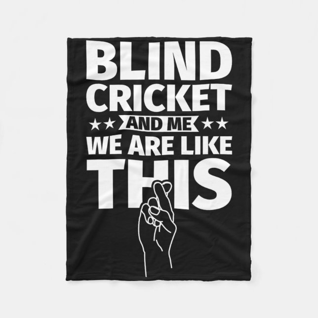 Blind Cricket An Me  Fleece Blanket (Front)